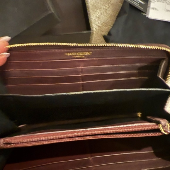 Saint Laurent Dark Brown Leather Clutch - Picture 5 of 16